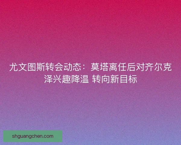 尤文图斯转会动态：莫塔离任后对齐尔克泽兴趣降温 转向新目标