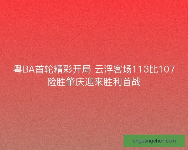 粤BA首轮精彩开局 云浮客场113比107险胜肇庆迎来胜利首战 粤BA首轮精彩开局 云浮客场113比107险胜肇庆迎来胜利首战