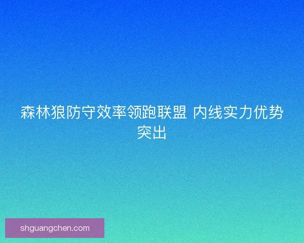 森林狼防守效率领跑联盟 内线实力优势突出 森林狼防守效率领跑联盟 内线实力优势突出